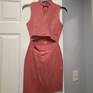 Cute light pink dress with cutouts